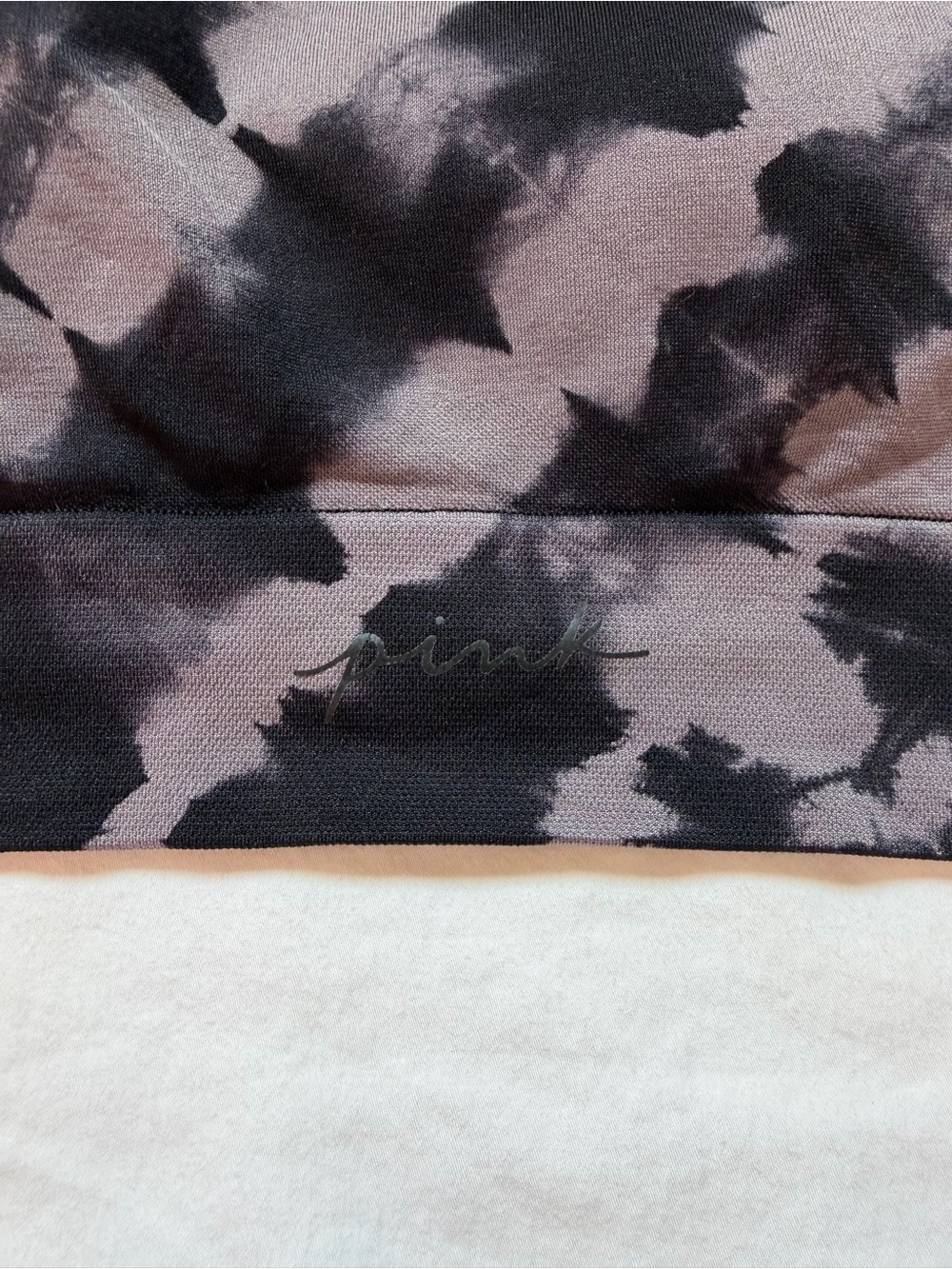 PINK Active Tie Dye Sports Bra Large Mesh Racerback Lightly Lined - Picture 2 of 5